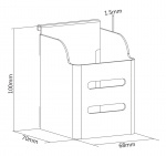 DELTACO OFFICE kynäteline, valkoinen DELTACO OFFICE kynäteline, valkoinen