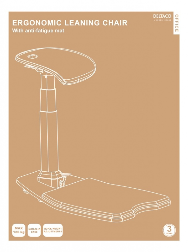DELTACO OFFICE ergonominen seimomatuoli, musta DELTACO OFFICE ergonominen seimomatuoli, musta