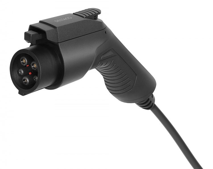 DELTACO e-Charge, kaapeli Type 2 - Type 1, 1-vaihe, 16A, 7m