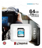 Kingston 64GB SDXC Canvas Go Plus 170R C10 UHS-I U3 V30 Kingston 64GB SDXC Canvas Go Plus 170R C10 UHS-I U3 V30