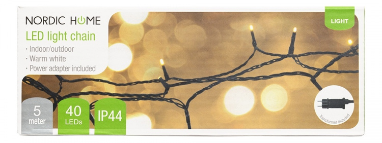 NORDIC HOME LED-valosarja, 5m, IP44, valkoinen NORDIC HOME LED-valosarja, 5m, IP44, valkoinen