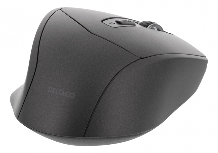 DELTACO Bluetooth-hiiri, hiljaiset painikkeet, 800-1600 dpi, harmaa