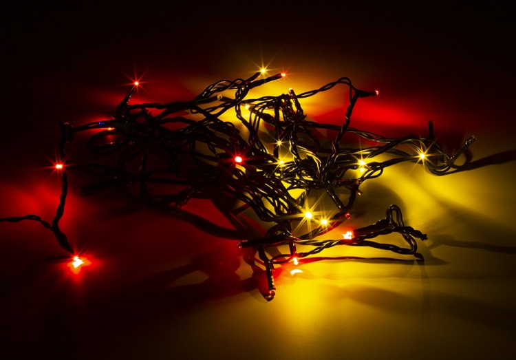 WiFi light chain, 5m, 40 led, adapter,IP44, RGB