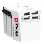 SKROSS MUV USB 4xA, 2-pole travel adapter with 4x USB-A ports