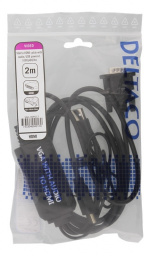 DELTACO sovitin VGA/ääni - HDMI, 2m, FHD, USB-virransyöttö, musta DELTACO sovitin VGA/ääni - HDMI, 2m, FHD, USB-virransyöttö, musta