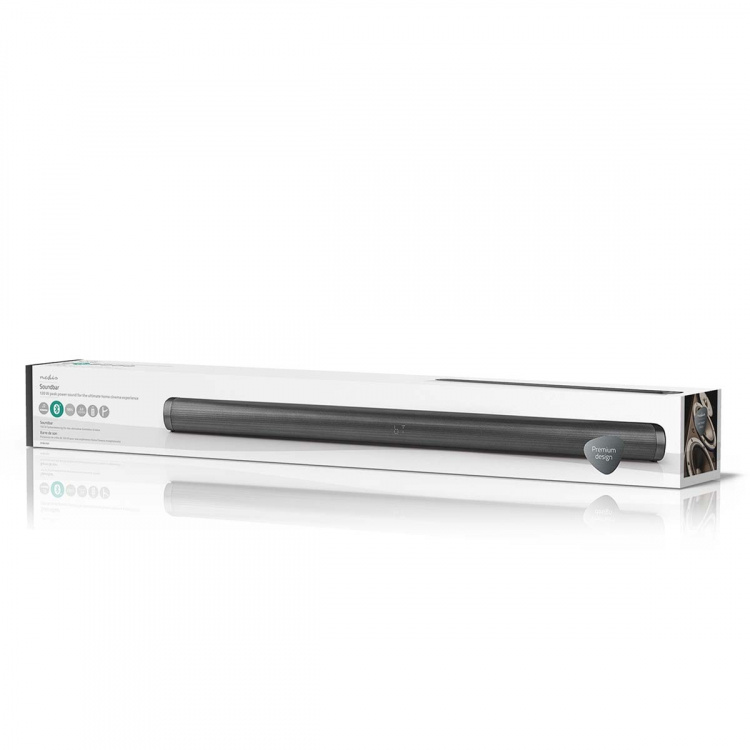 Nedis Soundbar | 2.0 | DSP | 135 W | 1x 3.5 mm / 1x Coax Audio / 1x Optical / 1x USB | 1x HDMI (with ARC) | Bluetooth® | Kiinnitettävä | Musta / Tummanharmaa