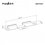 Nedis Soundbar-teline | Sopii käytettäväksi: Sonos® Beam™ | Seinä | 5 kg | Kiinteä | ABS-Muovi / Teräs | Valkoinen