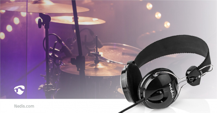 Nedis On-Ear Langalliset Kuulokkeet | 3.5 mm | Kaapelin pituus: 1.10 m | Musta