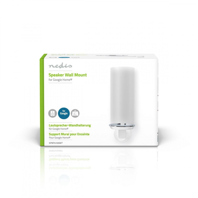 Nedis Kaiutinteline | Sopii käytettäväksi: Google Home® | Seinä | 2 kg | Kiinteä | Metalli / Teräs | Valkoinen