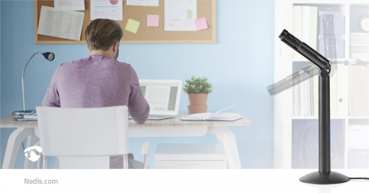 Nedis Mikrofoni | Käyttötarkoitus: Älypuhelin / Kannettava / Pöytätietokone / Tabletti | Langallinen | 1x 3.5 mm Nedis Mikrofoni | Käyttötarkoitus: Älypuhelin / Kannettava / Pöytätietokone / Tabletti | Langallinen | 1x 3.5 mm