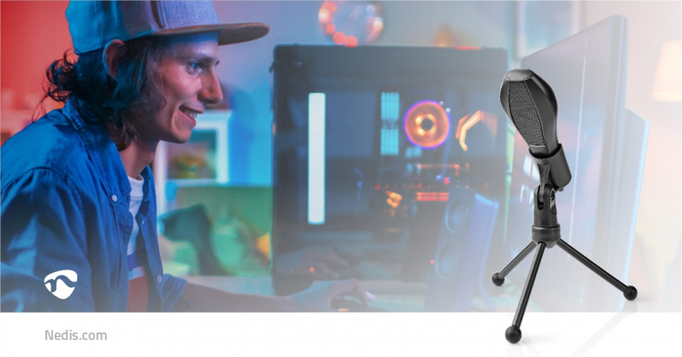 Nedis Mikrofoni | Käyttötarkoitus: Kannettava / Pöytätietokone | Langallinen | 1x USB