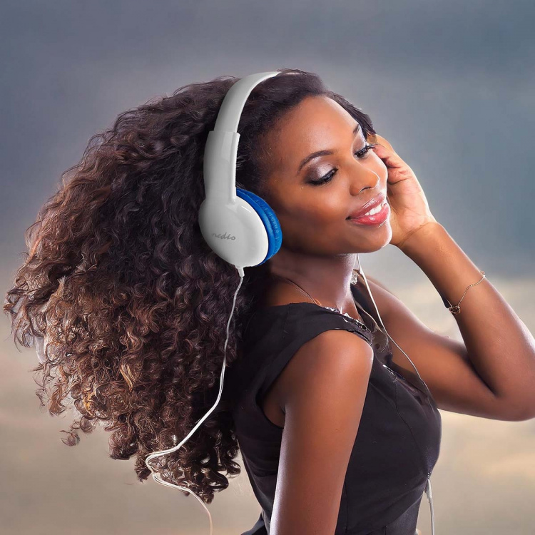 Nedis On-Ear Langalliset Kuulokkeet | 3.5 mm | Kaapelin pituus: 1.20 m | 82 dB | Sininen