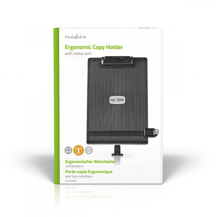 Nedis Muistiopidike | Kiinnike | Sopii paperikoolle: A4 | Säädettävä kulma / Täysin Säädettävä | Kiertokulma: 360 °