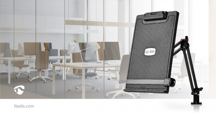 Nedis Muistiopidike | Kiinnike | Sopii paperikoolle: A4 | Säädettävä kulma / Täysin Säädettävä | Kiertokulma: 360 °