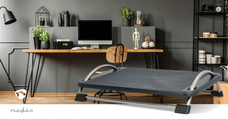 Nedis Jalkatuki | Säädettävä kulma | Musta | Metalli / Muovi