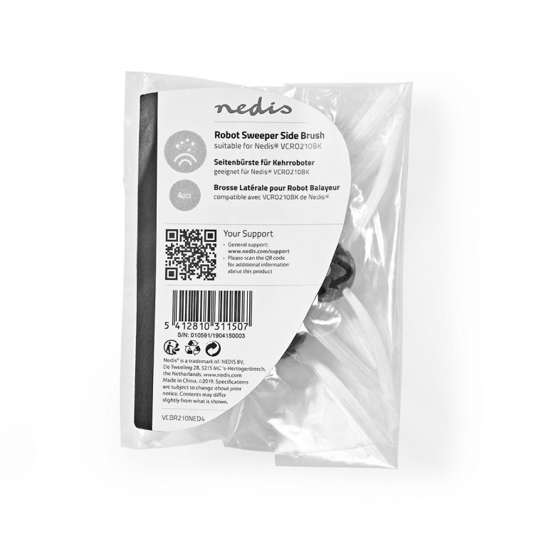 Nedis Robotti Sweeper Band Harjata | Sopii laitteeseen: VCRO210BK | Valkoinen