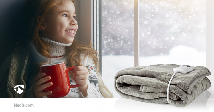 Nedis Sähköinen Peitto | Päällyshuopa | 1 Henkilö | 180 x 130 cm | 9 Lämpöasetusta | 9 h | Pestävä | Ylikuumenemissuoja | Digitaalinen ohjaus | Fleece