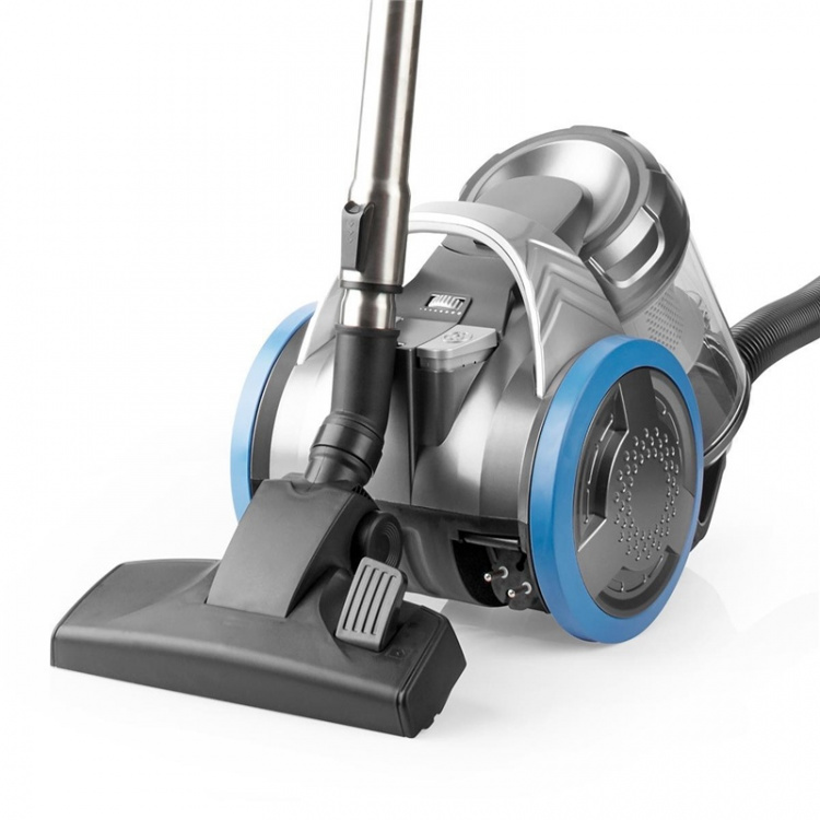 Nedis Pölypussiton pölynimuri | Pölypussiton | 700 W | Pölykapasiteetti: 3.5 l | Parkettiharja / Yhdistelmäharja | Toimintasäde: 8 m | HEPA ilmansuodatin | Antrasiitti / Sininen