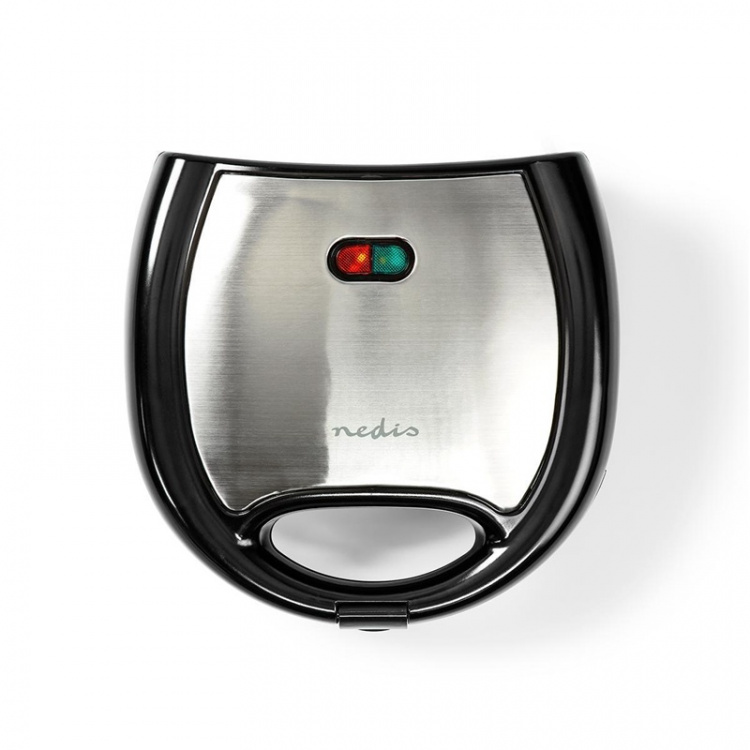 Nedis Vohvelinvalmistaja | Belgian vohvelit | 22 x 12 cm | 750 W | Automaattisella lämpötilan ohjauksella | Alumiini / Muovi
