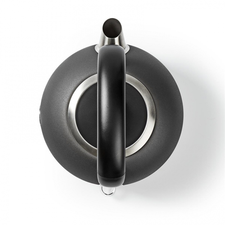 Nedis Vedenkeitin | 1.7 l | Ruostumaton Teräs | Harmaa | Lämpötilailmaisin | Pyörivä 360 astetta | Piilotettu lämmityselementti | Strix® ohjain | Tyhjäksi kiehumisen suoja