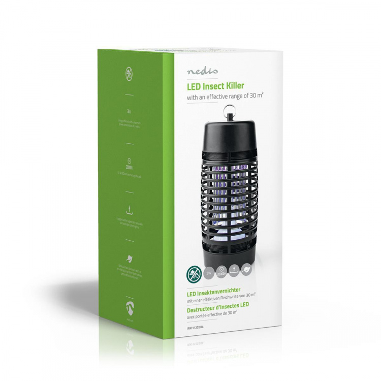 Nedis Hyttysvaloansa | 3 W | Lampun tyyppi: LED valo | Vaikutusetäisyys: 30 m² | Musta Nedis Hyttysvaloansa | 3 W | Lampun tyyppi: LED valo | Vaikutusetäisyys: 30 m² | Musta