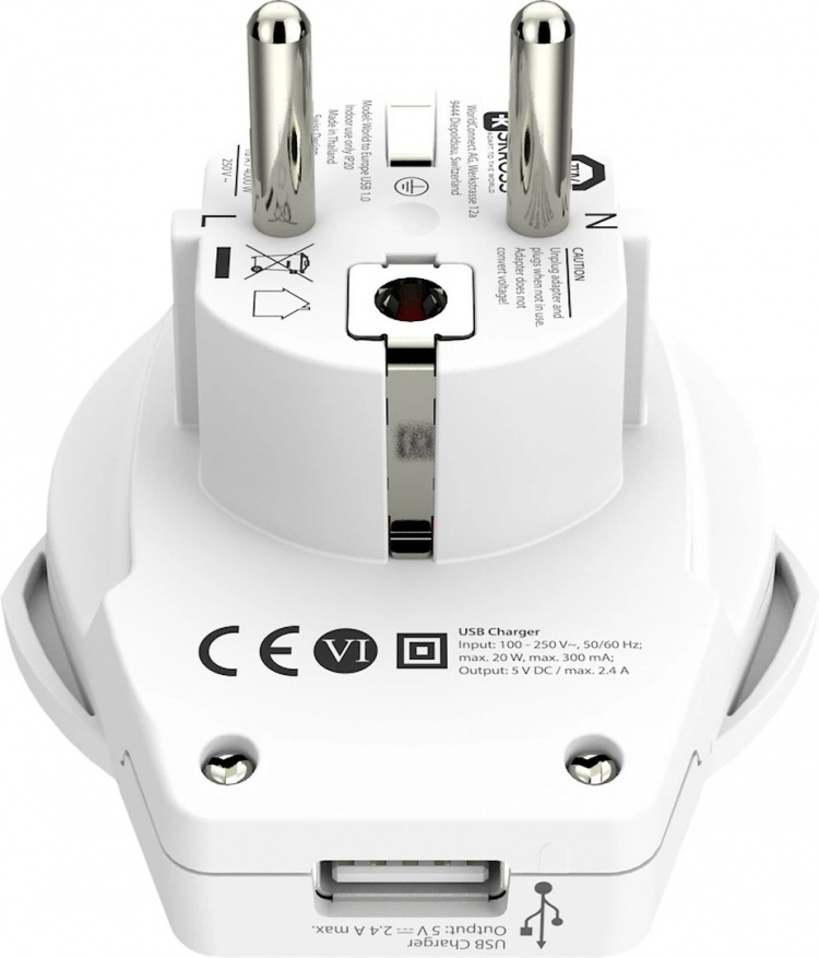 SKROSS World to Europe -sovitin, integroitu USB-portti