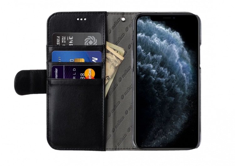 Melkco Lompakkokotelo iPhone 12 Pro Maxille, musta