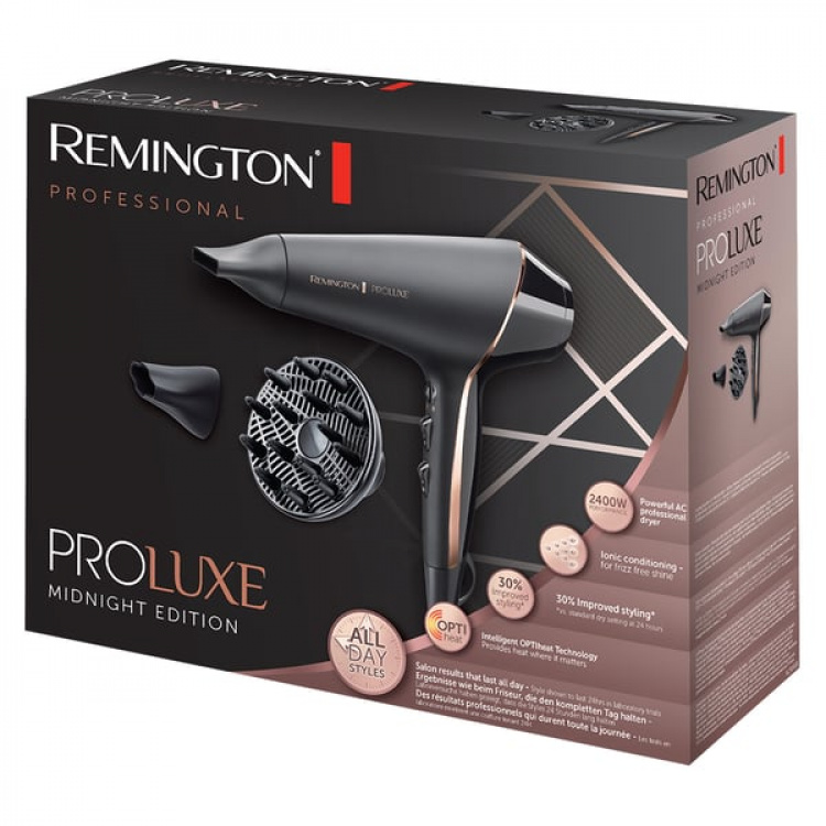Remington PROLuxe Midnight Edition 2400 W Musta, Kulta