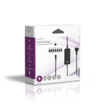 Nedis AC Yleisvirtalähde | 36 W | 5 - 24 V DC | 1.80 m | 2.4 A - 3.0 A A | 7 plug(s) | Musta