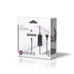 Nedis AC Yleisvirtalähde | 36 W | 5 - 24 V DC | 1.80 m | 2.4 A - 3.0 A A | 7 plug(s) | Musta