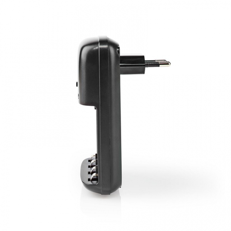 Nedis NiMH akkulaturi AA / AAA | 1.2 / 9 V DC | 0.5 A A | Trickle-lataus | Euro/Tyyppi C (CEE 7/16) | Akun tyyppi: AA / AAA / E-paristo | Musta