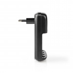 Nedis NiMH akkulaturi AA / AAA | 1.2 / 9 V DC | 0.5 A A | Trickle-lataus | Euro/Tyyppi C (CEE 7/16) | Akun tyyppi: AA / AAA / E-paristo | Musta