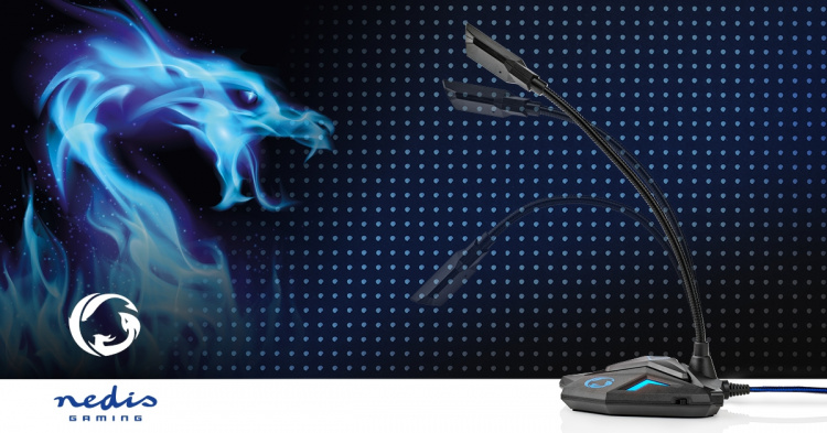 Nedis Suoratoisto- ja Pelimikrofoni | Käyttötarkoitus: Kannettava / Pöytätietokone | USB | Audio- / video- / datayhteyksien ulostulo: 1x 3.5 mm Audio Out | On/off-kytkin | Kuulokkeiden lähtöliitäntä Nedis Suoratoisto- ja Pelimikrofoni | Käyttötarkoitus: Kannettava / Pöytätietokone | USB | Audio- / video- / datayhteyksien ulostulo: 1x 3.5 mm Audio Out | On/off-kytkin | Kuulokkeiden lähtöliitäntä