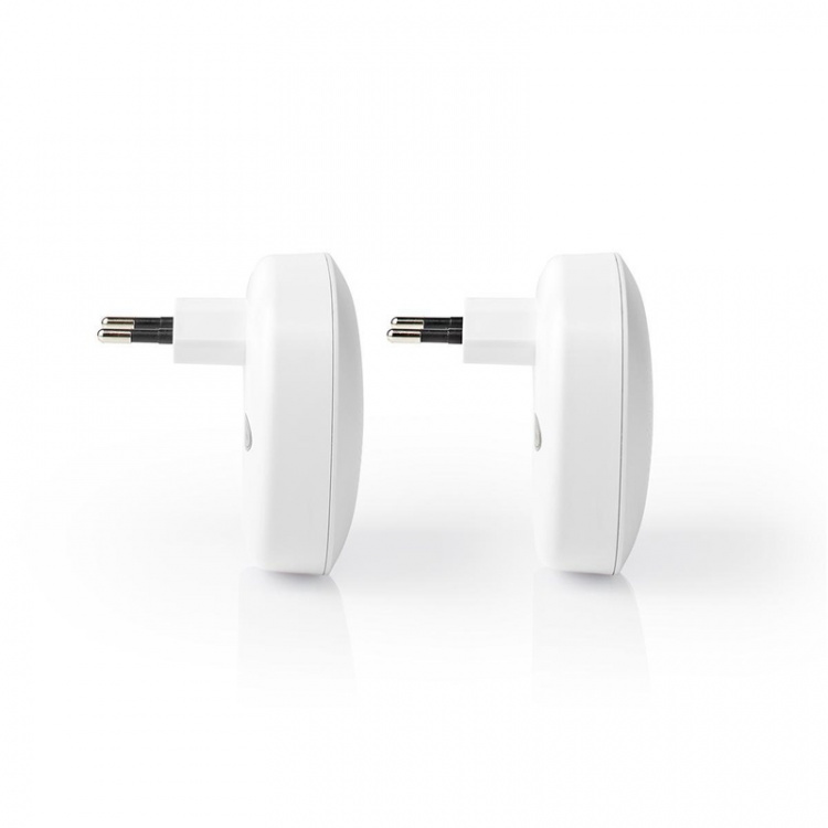 Nedis Langaton Ovikellosarja | Verkkovirtakäyttöinen | 220 - 240 V AC 50 Hz | 1x CR2032 | Äänenvoimakkuus: 80 dB | Signaalin kantama: 300 m | IP44 | Säädettävä äänenvoimakkuus | 36 Melodiaa | 2 Vastaanottimet | Valkoinen Nedis Langaton Ovikellosarja | Verkkovirtakäyttöinen | 220 - 240 V AC 50 Hz | 1x CR2032 | Äänenvoimakkuus: 80 dB | Signaalin kantama: 300 m | IP44 | Säädettävä äänenvoimakkuus | 36 Melodiaa | 2 Vastaanottimet | Valkoinen