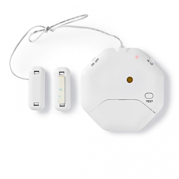 Nedis Ovi- ja Ikkunahälytin | Paristokäyttöinen | 2x CR2032 | 85 dB | Valkoinen Nedis Ovi- ja Ikkunahälytin | Paristokäyttöinen | 2x CR2032 | 85 dB | Valkoinen