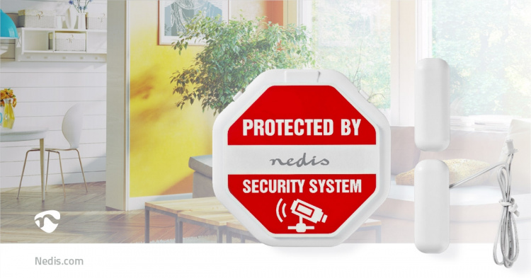 Nedis Ovi- ja Ikkunahälytin | Paristokäyttöinen | 2x CR2032 | 85 dB | Valkoinen Nedis Ovi- ja Ikkunahälytin | Paristokäyttöinen | 2x CR2032 | 85 dB | Valkoinen