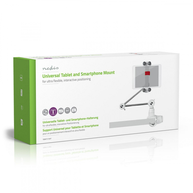 Nedis Tablet Teline | Yleismalli | Interaktiivinen | Metalli / Valkoinen Nedis Tablet Teline | Yleismalli | Interaktiivinen | Metalli / Valkoinen