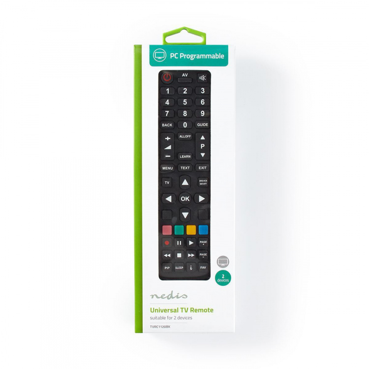 Nedis Yleiskaukosäädin | Ohjelmoitava | 2 Laitetta | Selkeä Näppäinasettelu | Infrapuna | Musta