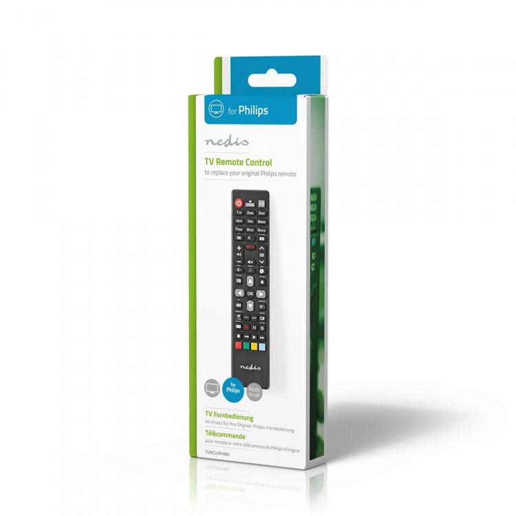 Nedis Kaukosäädin | Sopii laitteeseen: Philips | Kiinteä | 1 Laite | Ambilight -näppäin / Netflix -näppäin | Infrapuna | Musta