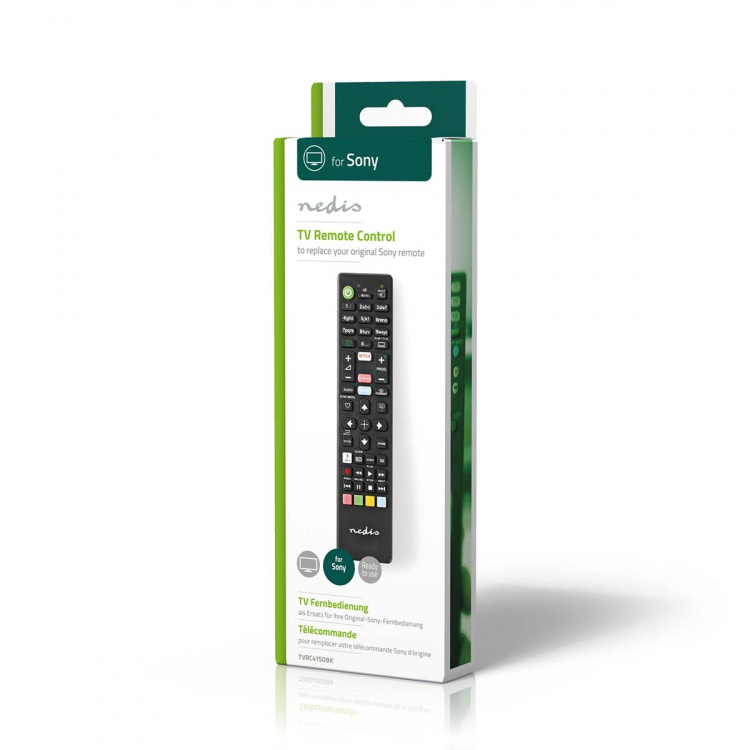 Nedis Kaukosäädin | Sopii laitteeseen: Sony | Kiinteä | 1 Laite | Amazon Prime / Netflix -näppäin / Youtube -näppäin | Infrapuna | Musta