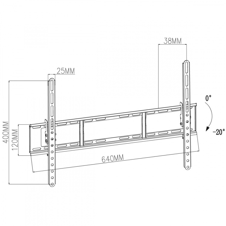 Nedis Kallistettava TV-Seinäteline | 37 - 70  Nedis Kallistettava TV-Seinäteline | 37 - 70