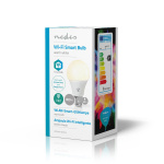 Nedis SmartLife LED-Lamppu | Wi-Fi | B22 | 800 lm | 9 W | Lämmin Valkoinen | 2700 K | Android™ / IOS | A60 | 1 kpl
