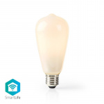 Nedis SmartLife LED Filamenttilamppu | E27 | 500 lm | 5 W | Lämmin Valkoinen | 2700 K | Lasi | Android™ / IOS | ST64 | 1 kpl