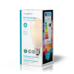 Nedis SmartLife LED Filamenttilamppu | E27 | 500 lm | 5 W | Lämmin Valkoinen | 2700 K | Lasi | Android™ / IOS | ST64 | 1 kpl