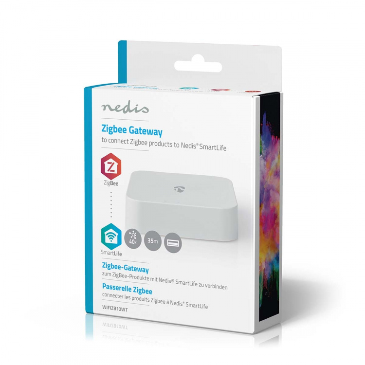 Nedis SmartLife Yhdyskäytävä | Zigbee 3.0 | 40 Laitetta | USB Virta | Android™ / IOS | Valkoinen