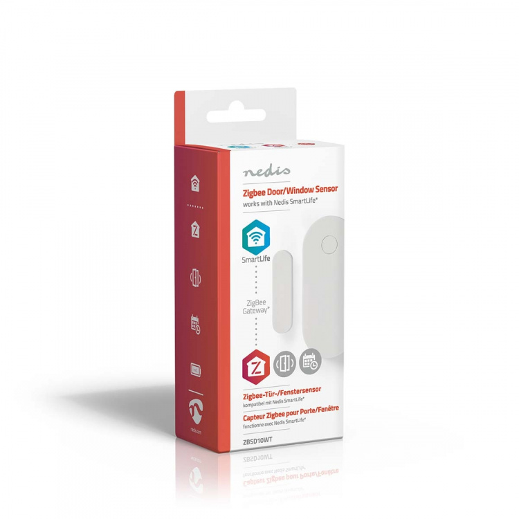 Nedis SmartLife-oviikkuna-anturi | Zigbee 3.0 | Paristokäyttöinen | Android™ / IOS | Valkoinen