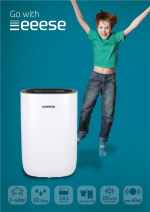 Emil - tyst avfuktare 40dB, 40m2, timer, 2 hastigheter, torkläge