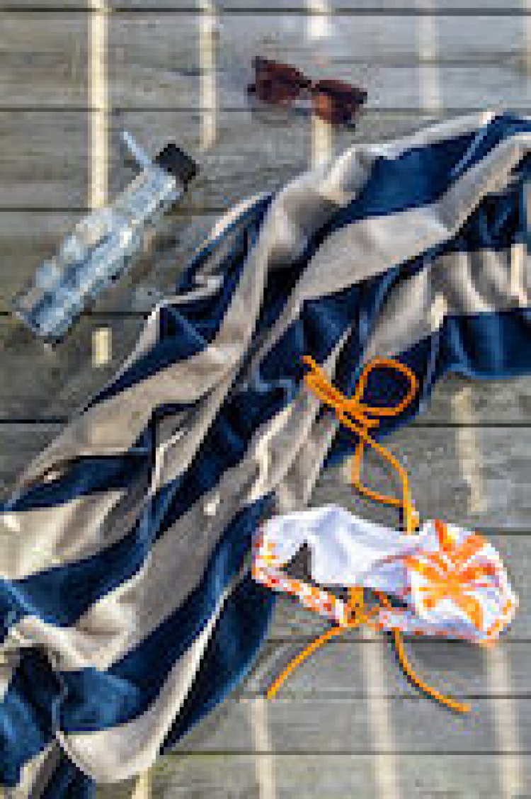 Lord Nelson VICTORY Beach Towel Cabana, Turkos/Ceris, 80x160 cm