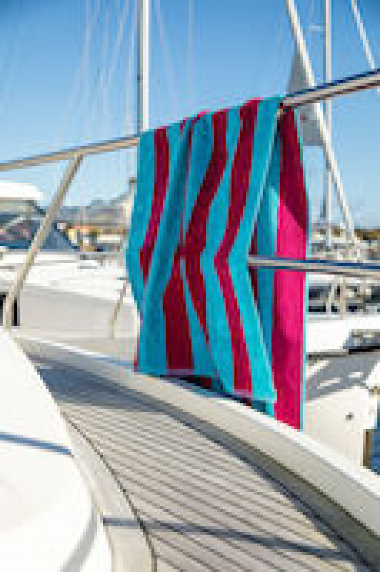 Lord Nelson VICTORY Beach Towel Cabana, Turkos/Ceris, 80x160 cm