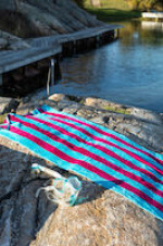 Lord Nelson VICTORY Beach Towel Cabana, Marin/Röd, 80x160 cm